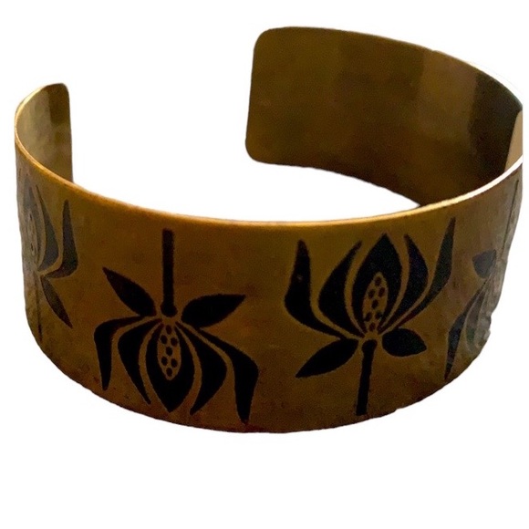 Jewelry - Solid Brass India Cuff Bracelet Bohemian Boho Jewelry